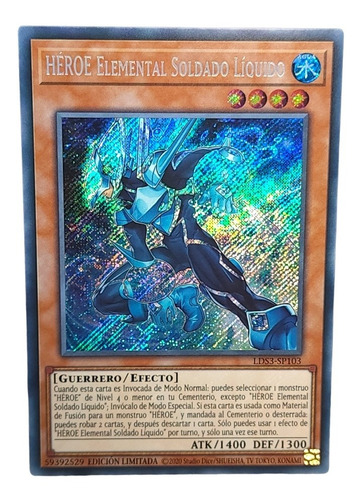 Elemental Hero Liquid Soldier Yugioh! Español Secret Rare