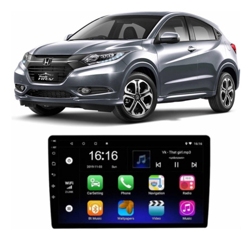 Multimedia 9 Android 12 Con 2gb  Honda Hrv Wifi Gps Cámara