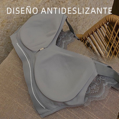 4 Brassier Sin Varillas Push Up Ropa Interior Mujeres Encaje