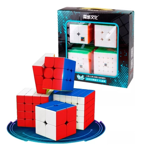 Imagen 1 de 6 de Set De 4 Cubos Mágicos Moyu 