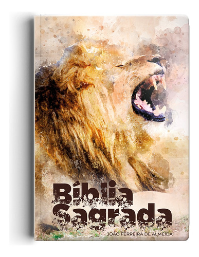 Bíblia ARC G Semi Luxo Leão, de Almeida, João Ferreira de. Geo-Gráfica e Editora Ltda, capa dura em português, 2022