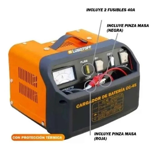 Imagen 2 de 8 de Cargador De Bateria Auto 120-300ah Lusqtoff 30 Amp 12v 24v