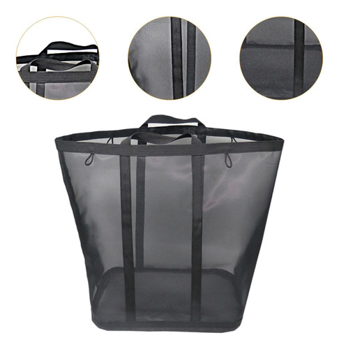 Cesta De Lavandería Plegable De Malla Para Playa, Ideal
