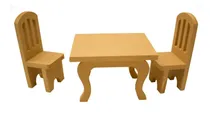 Comprar Juego Comedor Casita Muñecas Barbie Lol Madera Fibrofacil 