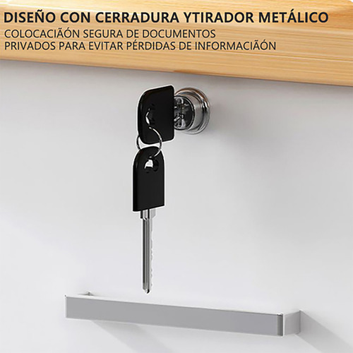 Muebles Archivero De Madera Tamano Oficio 2 Gavetas Puerta Marrón