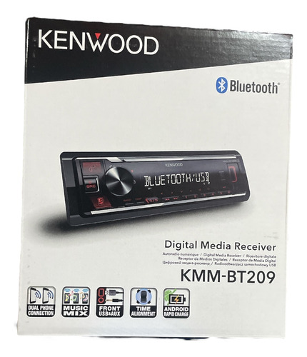 Autoestéreo Kenwood Kmm-bt209 Bluetooth Usb Aux Conexion Dua