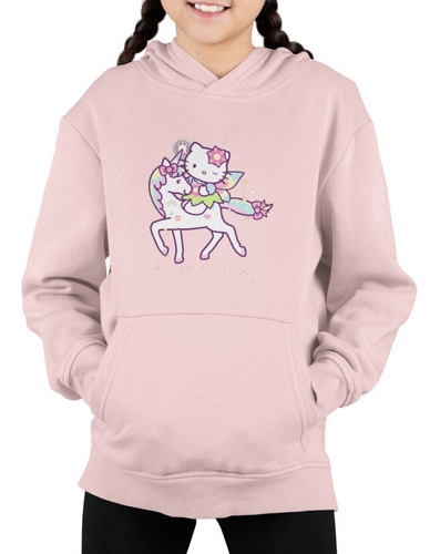 Poleron Niña Hello Kitty Gatito Unicornio Estampado Algodon