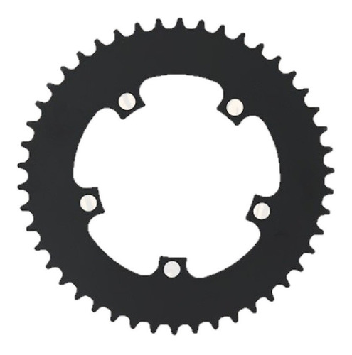 Coroa Aço Pedivela Bcd 110mm P/ Bike Fixa 42/44/46 Dentess Cor Preto Quantidade De Dentes 46