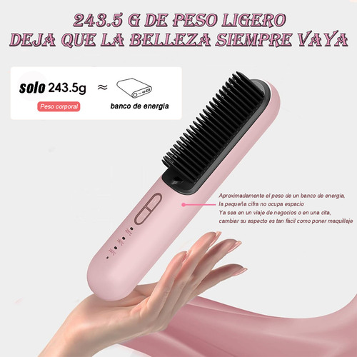 Peine Alisador De Cabello Inalámbrico Portátil Recargable