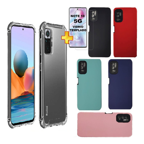 Protectror Funda Xiaomi Redmi Note 10 5g Mas Vidrio Templado