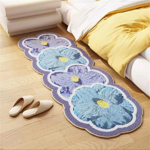 Alfombra De Baño En Forma De Flor Suave Y Mullida Para Ducha