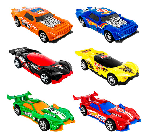 Carrinho Fast Racer Hot Wheels Fricção Com Som E Farol