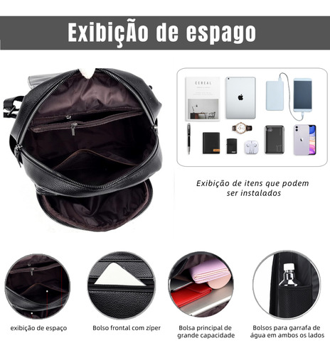 Vavichica Mochila Cartera De Cuero Elegante A La Moda Para