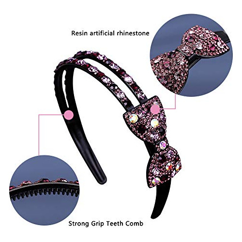 Diadema Ecango Con Diamantes De Imitación Con Peine De Dient