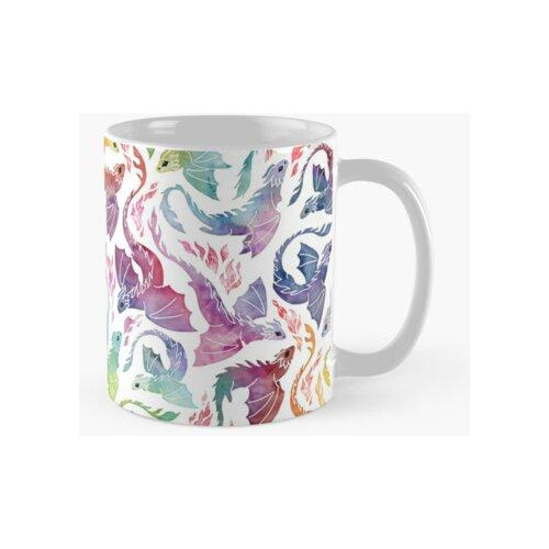 Taza Arco Iris De Fuego De Dragón Calidad Premium