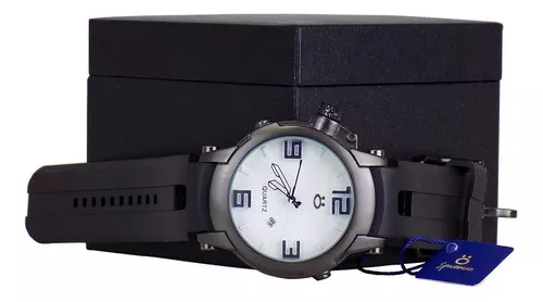 Edición especial reloj de cuarzo analógico para hombre con pulsera de  silicona J691/1, Negro -, Reloj de cuarzo
