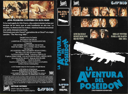 La Aventura Del Poseidon Vhs Gene Hackman Leslie Nielsen