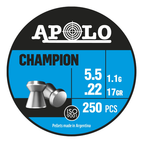4 Latas Balines Apolo Champion 5,5 X 250