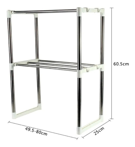 Imagen 3 de 6 de Rack Organizador Microondas Repisa Microondas Cocina Estante