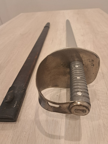 Sable Recto De La Armada Con Su Porta Sable Plateado (Usado)