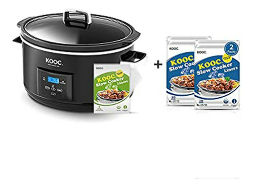 Crockpot Programable 8.5 Litros (con 5 Liners De Regalo) + 2