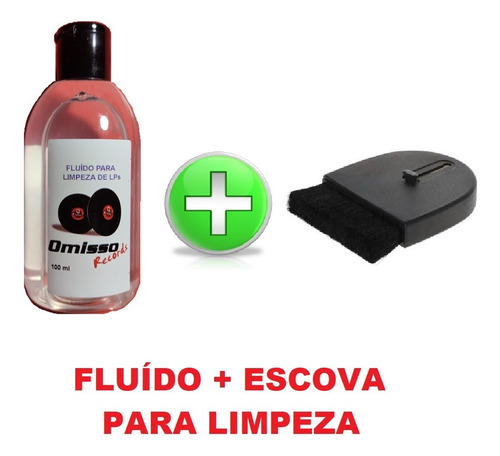 Escova Anti Estática + Fluído 100 Ml - Limpeza De Lp Vinil