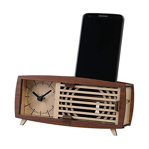 Wood Sum Retro Reloj En Forma De Radio Rompecabezas 3d De Ma