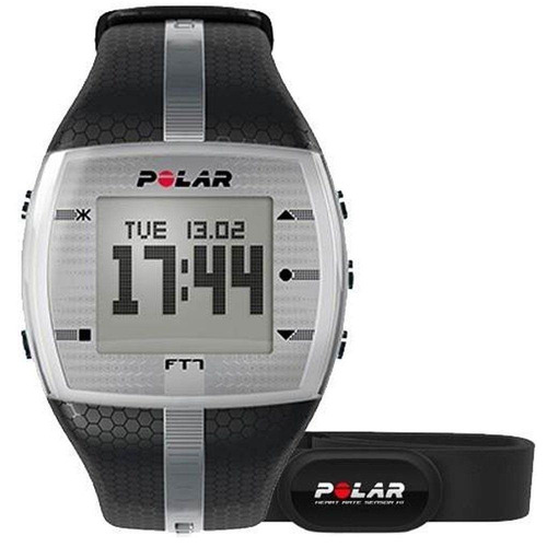 Reloj con monitor cardíaco Polar Mcf FT7m negro y plateado