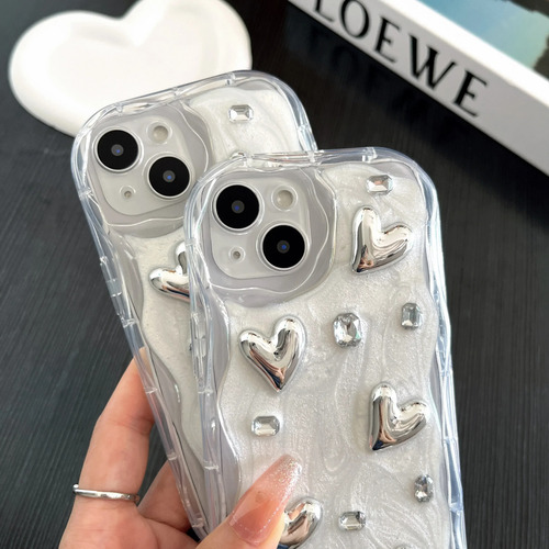 Funda Para iPhone Uso Rudo Preciosa 3d Con Forma De Corazón