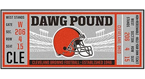 Fanmats Nfl Cleveland Browns Nfl-cleveland Browns Ticket Run