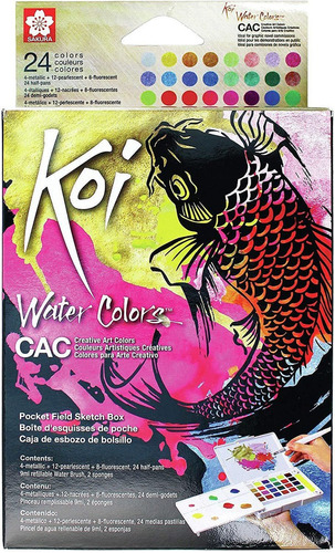 Sakura Juego De Bolsillo Koi Acuarela, 24 Colores