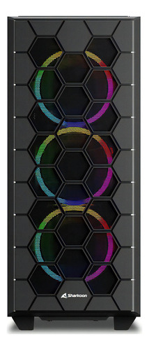 Gabinete Gamer Pro Sharkoon Hex 6 Fanes Rgb Rejilla Y Vidrio