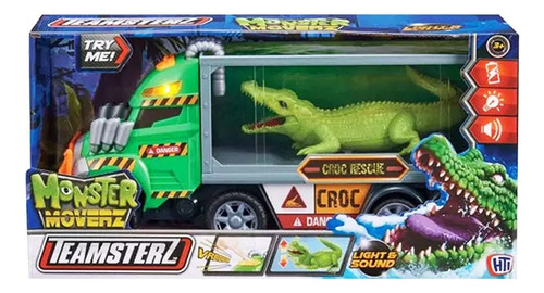 Teamsterz Monster Moverz Croc Rescue Con Luz Y Sonido 14137