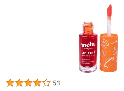 Melu By Ruby Rose Lip Tint Longa Duração Tom Orange Day Orange Day