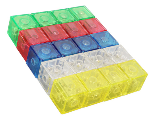 20 Cubos Magnéticos De Rompecabezas 3d Coloridos Y Transpare