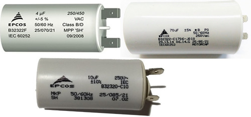 Capacitor Permanente 15uf 250v Terminal Marca Epcos