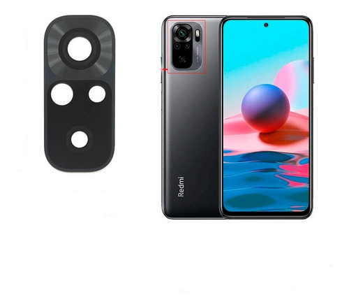 Vidrio Cámara Trasera Xiaomi Redmi Note 10 Con Adhesivo