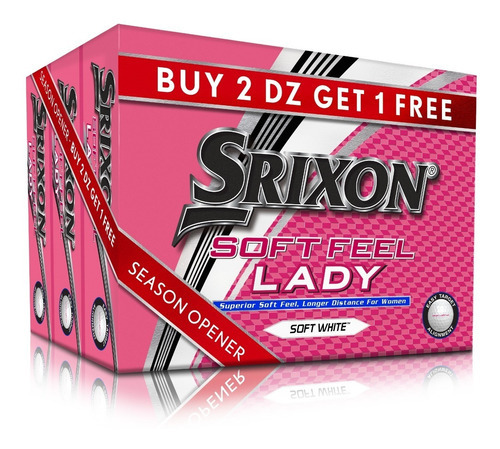 Pelotas Golf Srixon Soft Feel Lady 3x2 (docenas) Color Blanco