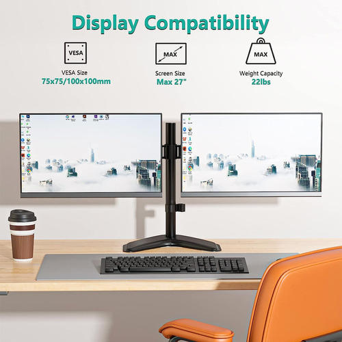 Soporte De Monitor Doble Wali Para Escritorio