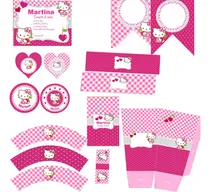 Comprar Kit Imprimible Hello Kitty Nuevo! Con Textos Editables!
