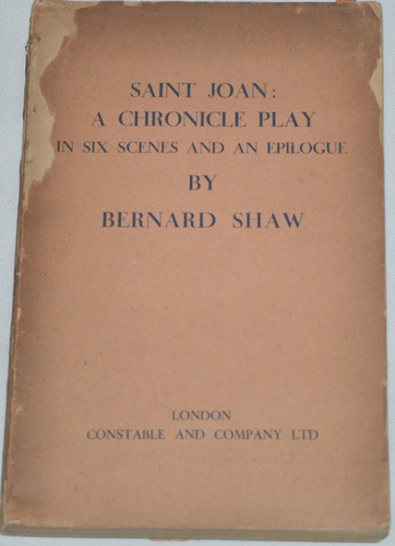 Saint Joan A Chronicle Play Bernard Shaw G42