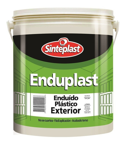 Enduido Plástico Exterior Sinteplast 10 Kg Universo Pinturer