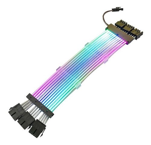 Imagen 1 de 2 de Cable Extensor Rgb Criptoarg Gpu Pcie 8 Pines X3 Aura Sync