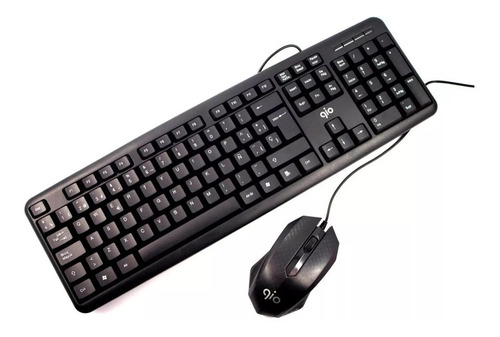 Imagen 1 de 6 de Kit Teclado Y Mouse Usb Gio G11 Negro Delgado Impermeable