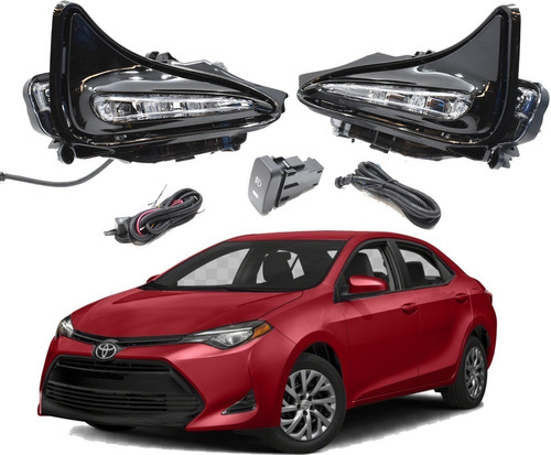 Kit Faros De Niebla Toyota Corolla Le 2017 2018 2019  Led 