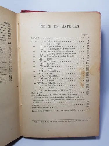Antiguo Libro El Cocinero De Las Familias M Durand Mag 56460 (Usado)