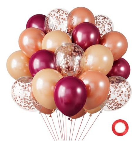 Juego De 65 Guirnaldas De Arco De Globos De Oro Rosa De 12 P