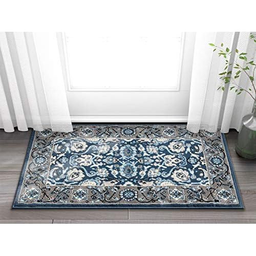 Alfombra Moderna Darya Blue Sarouk Comedor, Estilo Trad...