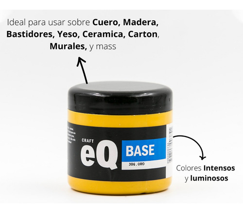 Set 12 Bases Acrilicas Eq Arte 200cc