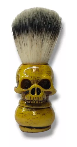 FOXSONIC-Juego de brochas de afeitar con cabeza de calavera para hombre,  Kit de brochas de